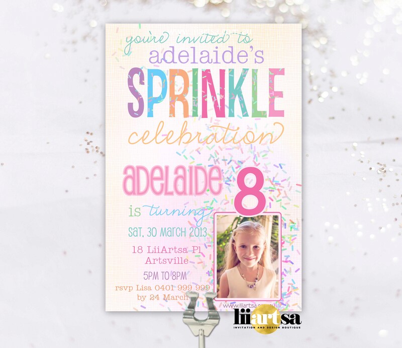 Sprinkle Celebration birthday invitation